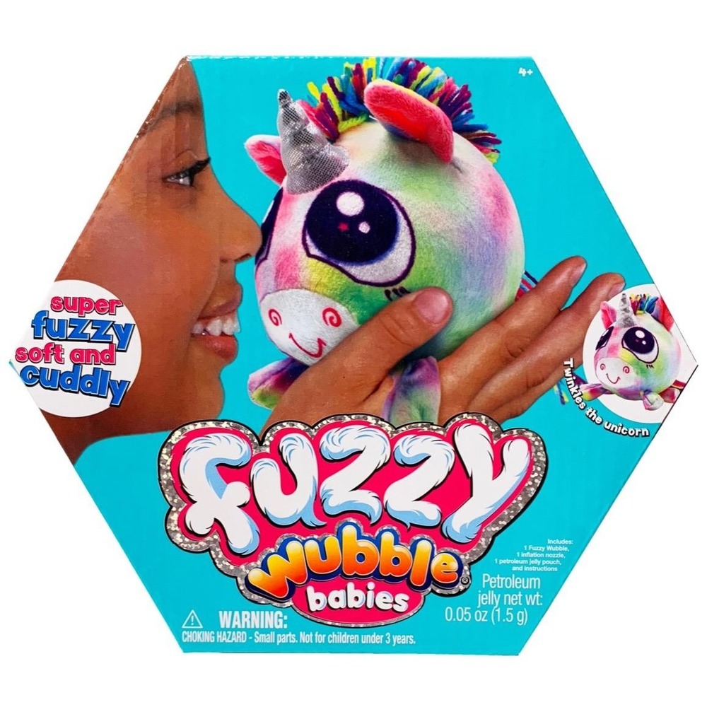 Fuzzy Wubble Snuggle Babies Sensory Rainbow Twinkles Unicorn Plush Squeeze Ball